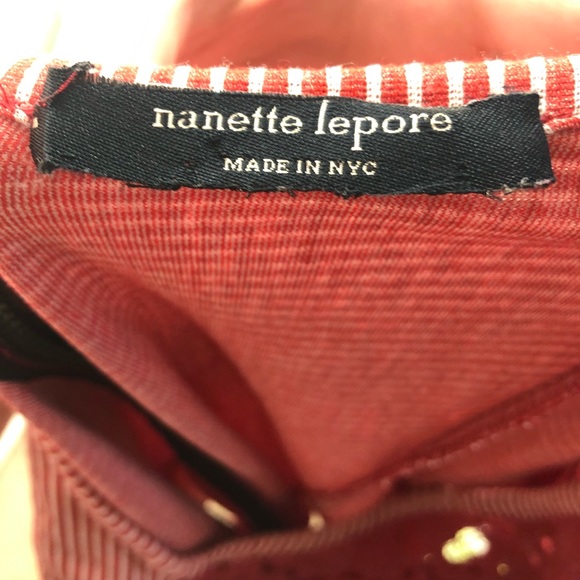 Nanette Lepore Grand Entry Blouse Red Medium - Picture 6 of 6